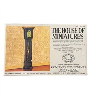 Vintage house of miniatures doll house grandfather clock kit.